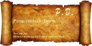 Pospischil Ders névjegykártya